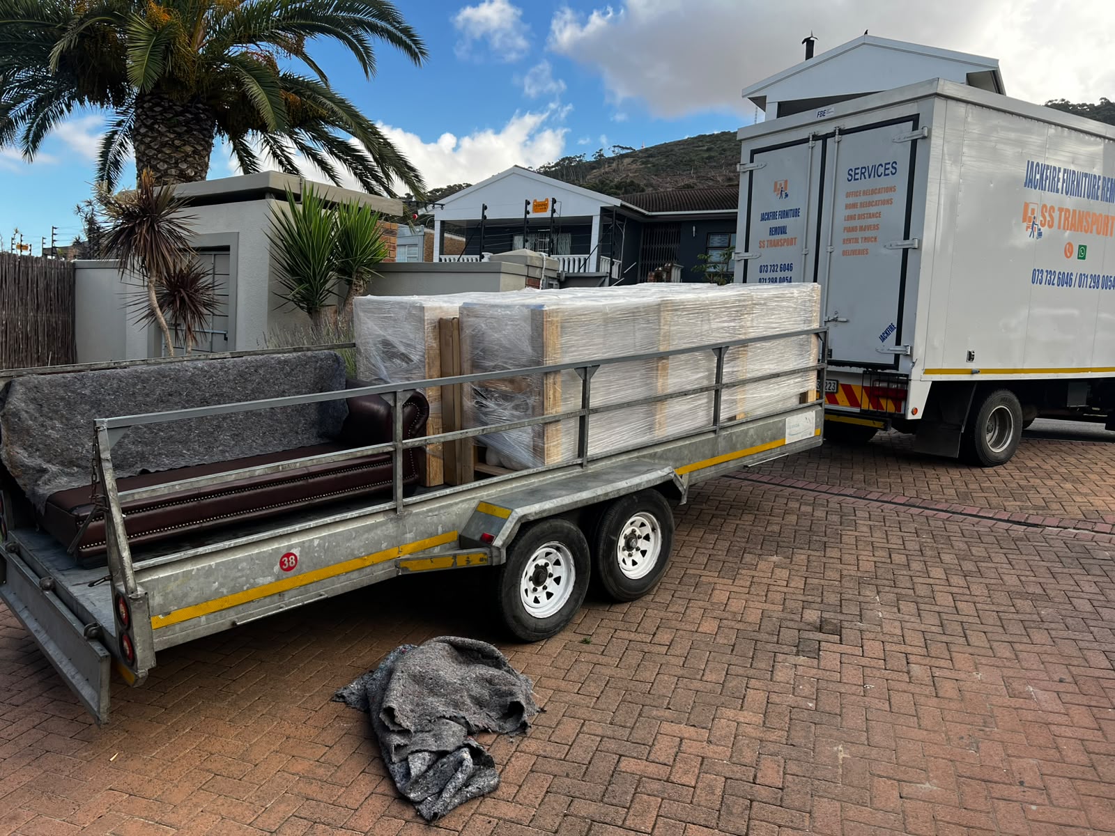 Jackfire Furniture Removal truck and crew ready for a move