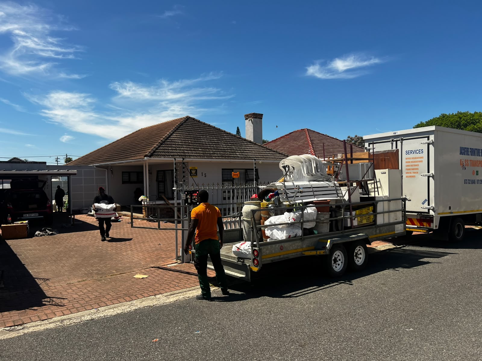 Jackfire Furniture Removal truck loaded and ready for delivery